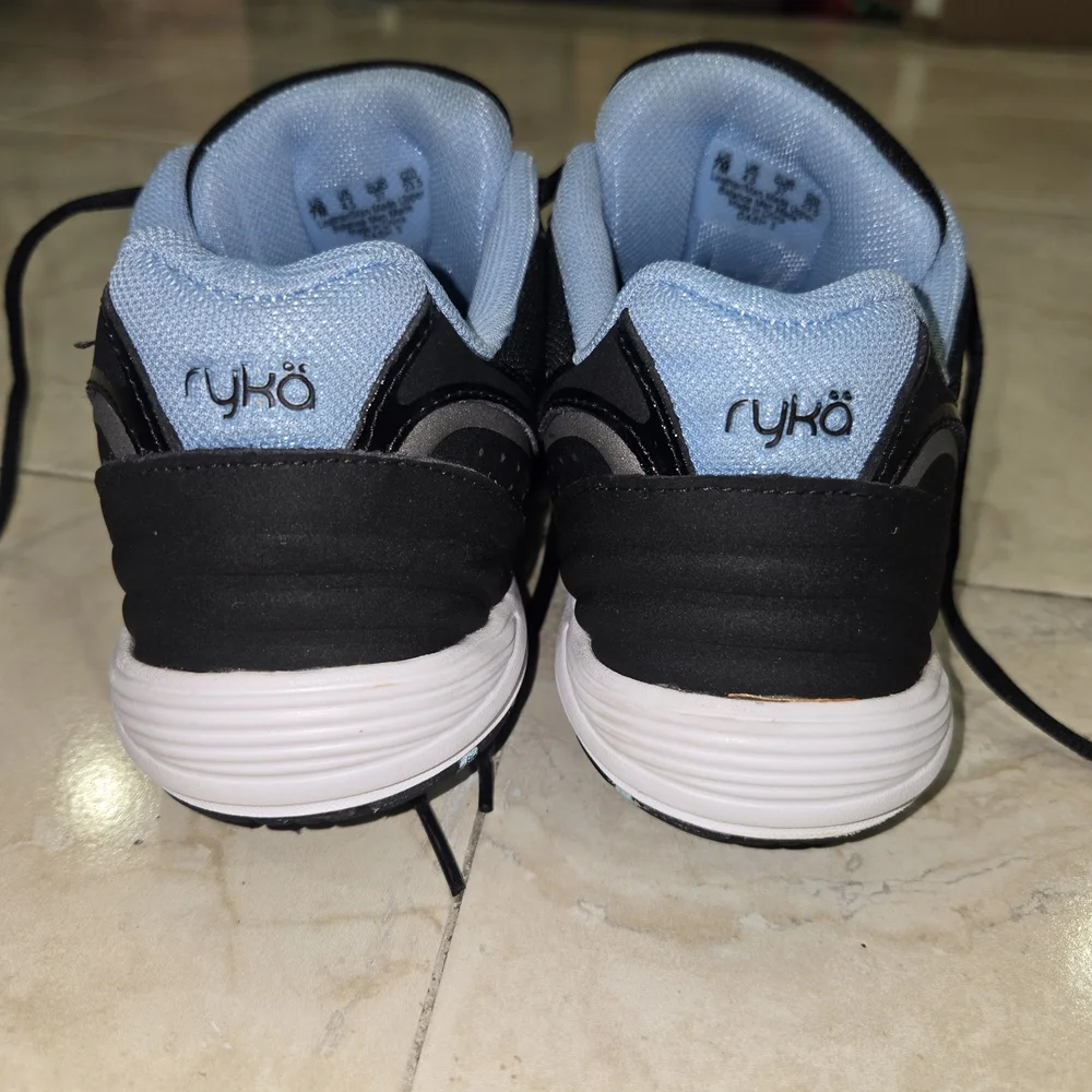 Ryka Dash 3 Women’s Size 7 Walking Athletic Sneakers Black Blue